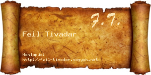 Feil Tivadar névjegykártya