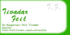 tivadar feil business card